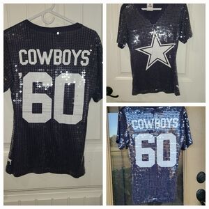 PINK - Victoria's Secret PINK VICTORIA SECRET NFL Dallas Cowboys BLING SHIRT